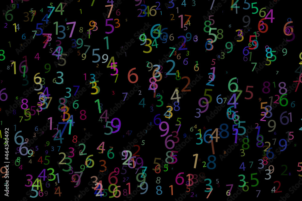 colorful numbers counter design art colorful numbers counter design art