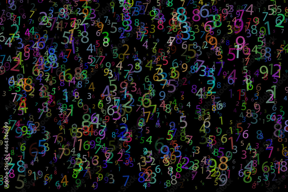 colorful numbers counter design art colorful numbers counter design art