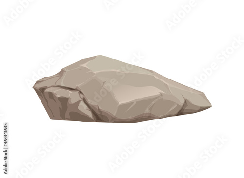 A flat beige rock for a landscape. Vector illustration.