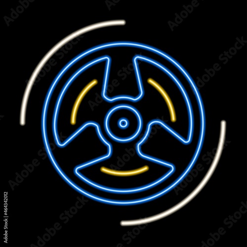 Bobbin neon sign, modern glowing banner design, colorful modern design trends on black background. Vector illustration.