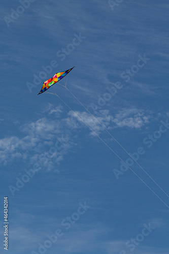 Kite flying in the sky with clouds