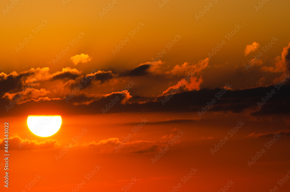 sunset in the mountains