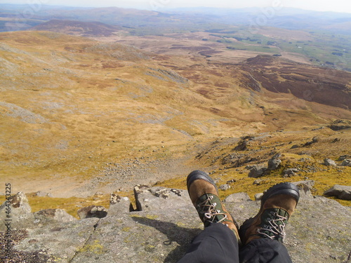 Sitting on a mountain photo