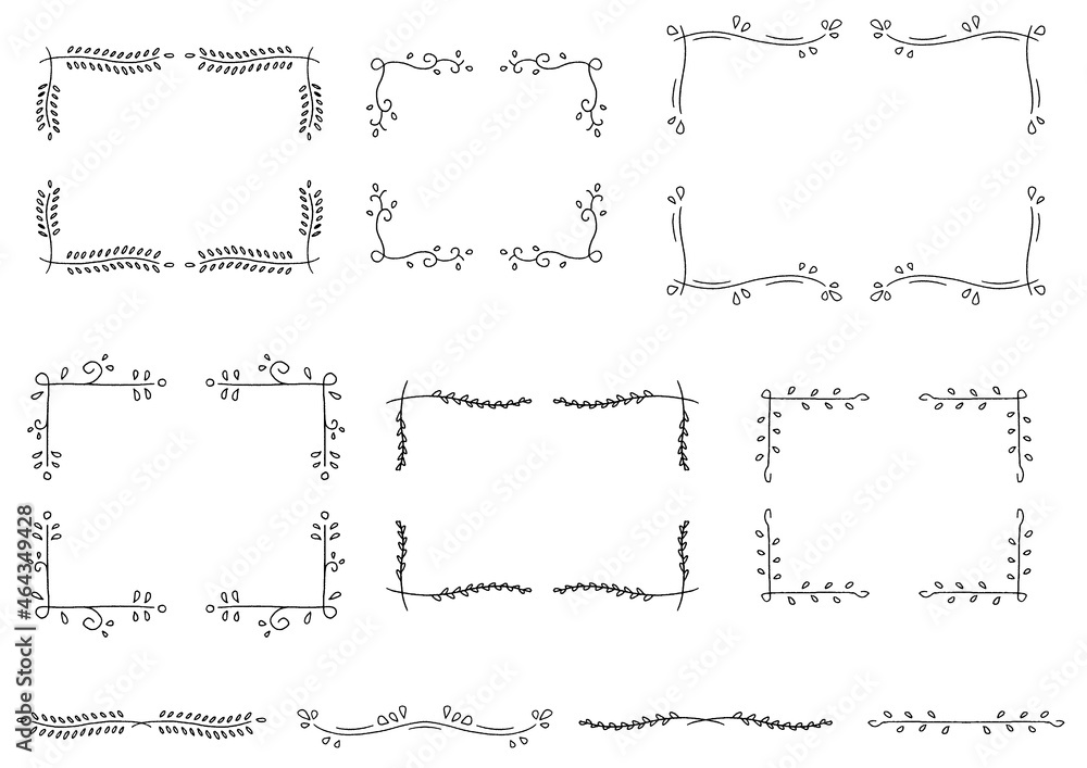 手描き飾り枠 Stock ベクター Adobe Stock