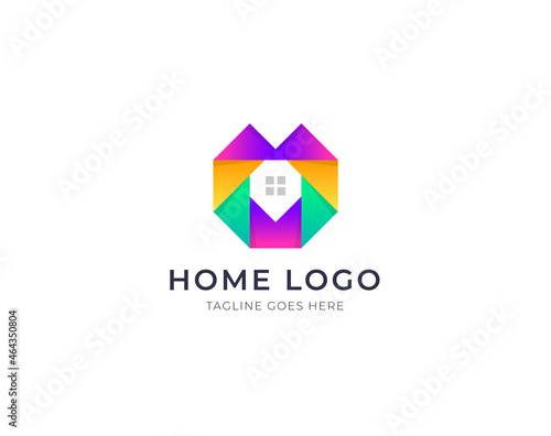 Colorful Home Logo design Vector Template Free Download Colorful Home Logo design Vector Template - GFXLoad