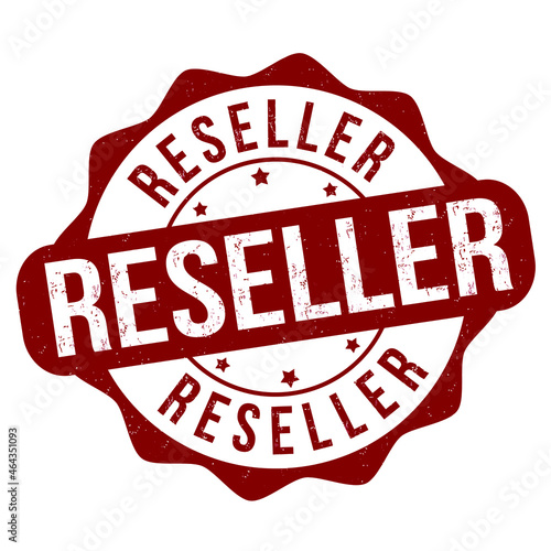 Reseller grunge rubber stamp on white background, vector illustration