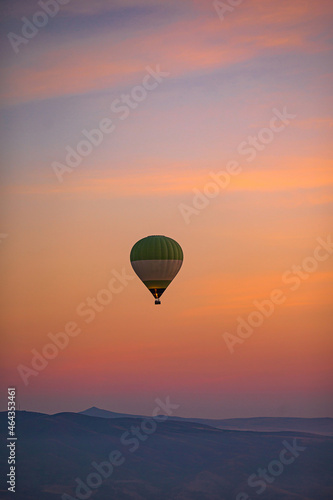 Bright hot air balloons in sky of Cappadocia, Turkey © travnikovstudio