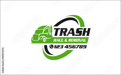 Illustration vector graphic of junk removal solution services logo design template-05