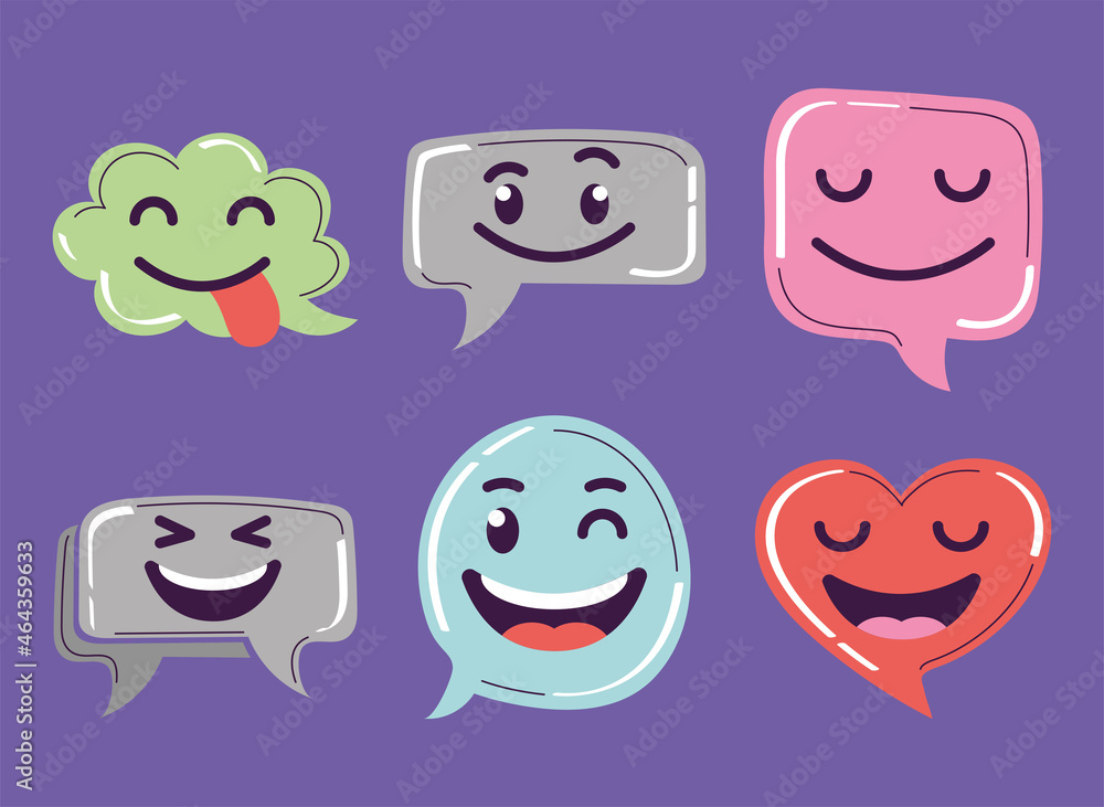 Obraz premium smiley speech bubbles