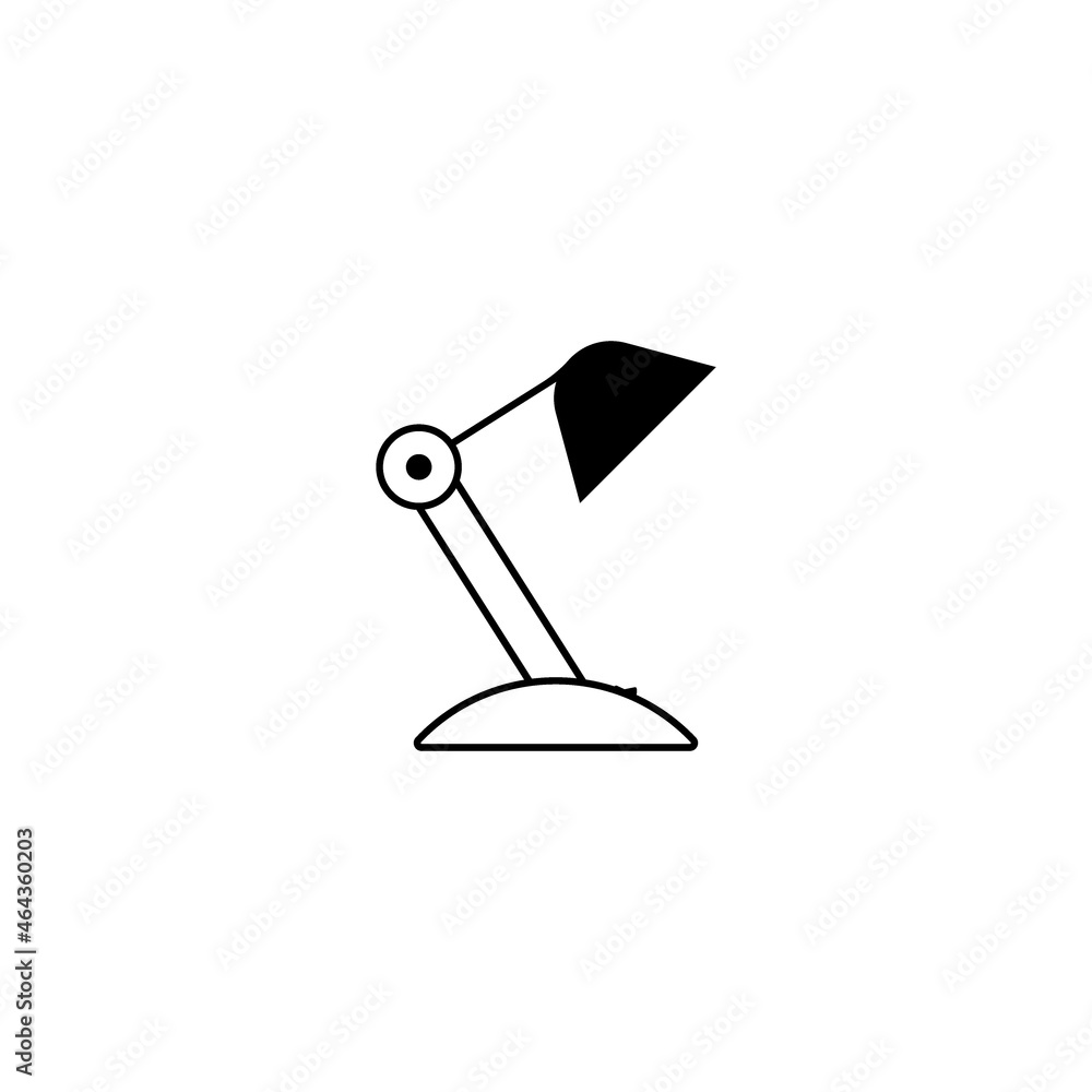 Table lamp icon. Table lamp icon.