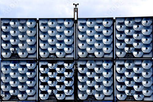Array of concentrator photovoltaics (cpv) panels.  photo