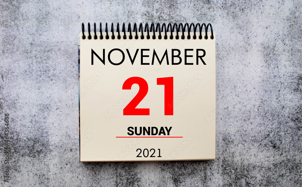Fototapeta premium Save the Date written on a calendar - November 21