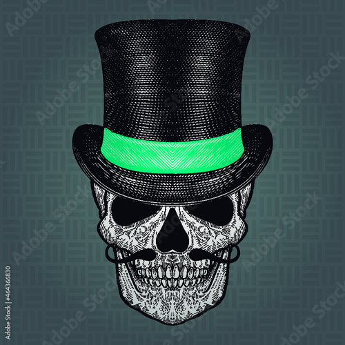 skull and hat (day of the dead)