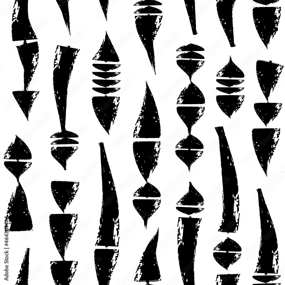 Ethnic motif hand drawn print. Paint brush indigenous style seamless pattern. Freehand grunge design tribal background. Trendy handdrawn folk geometric ornament Ethnic motif hand drawn print. Paint brush indigenous style seamless pattern. Freehand grunge design tribal background. Trendy handdrawn folk geometric ornament