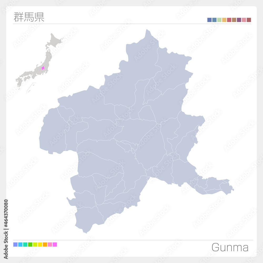 群馬県の地図・Gunma