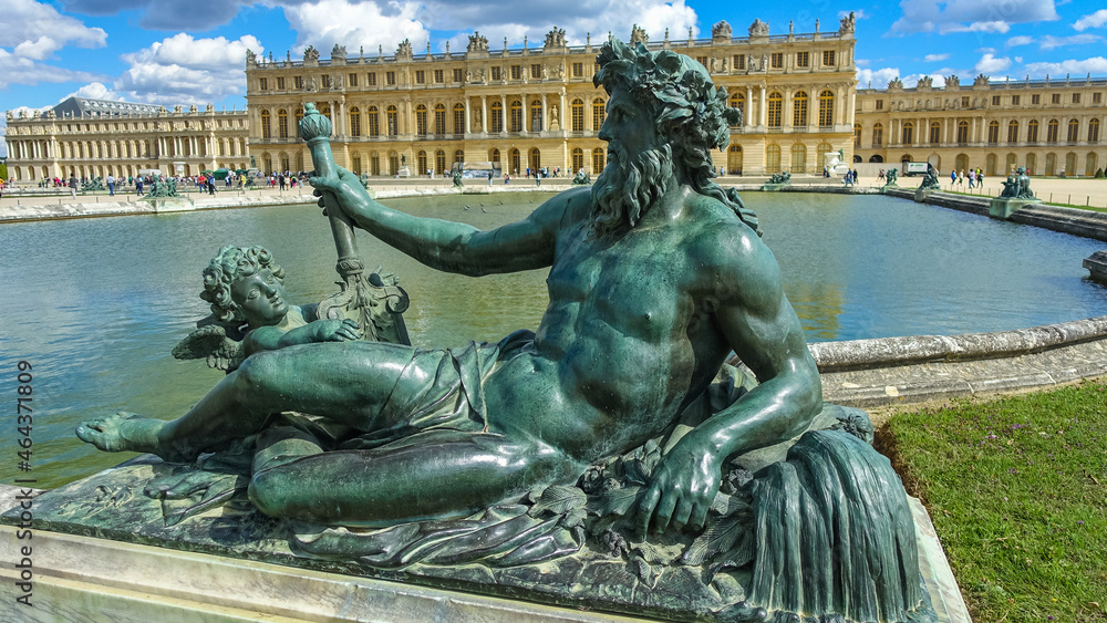 Statue of Neptune at Versailles - obrazy, fototapety, plakaty 