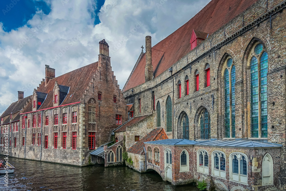 Brick Buildings in Bruges Belgium