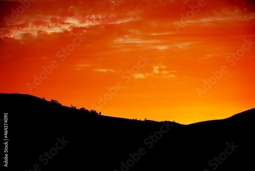 sunset en el desierto de ica, perú