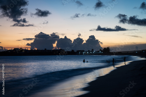 Sunset on the Dutch Caribbean island of Sint Maarten