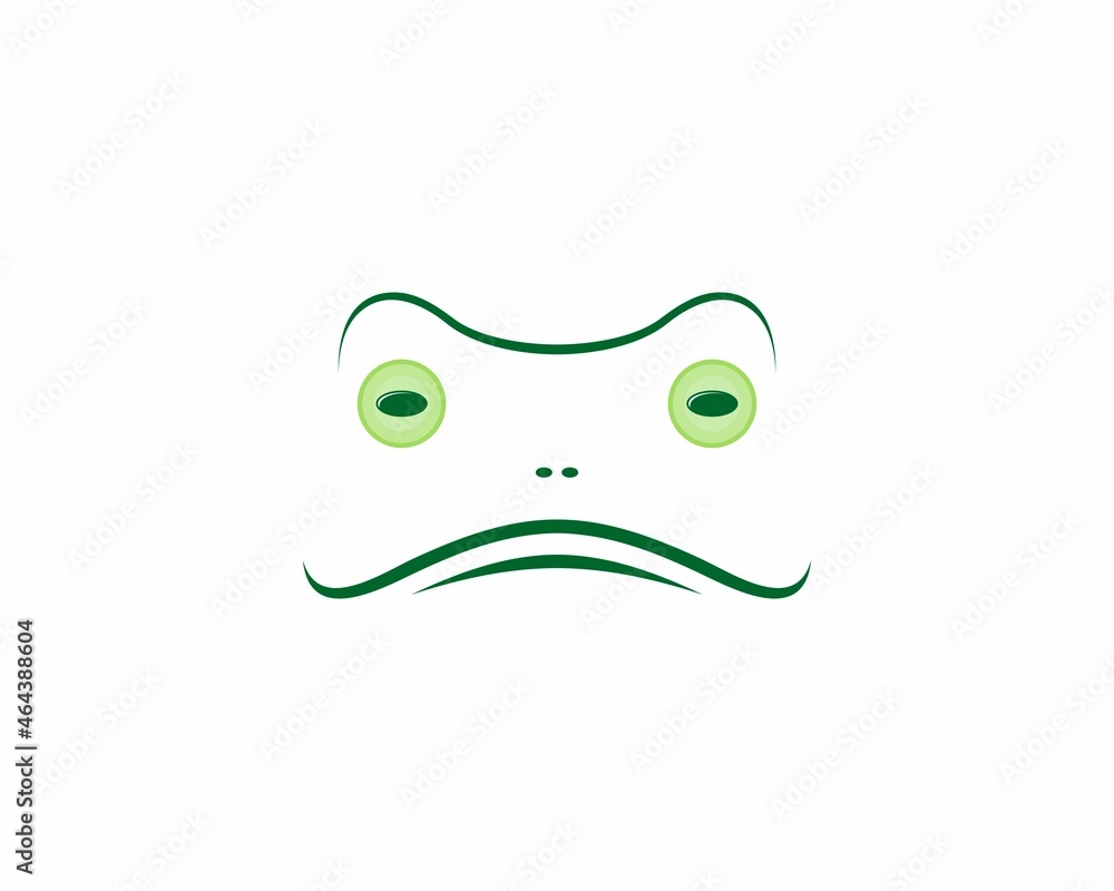Abstract frog head illustration logo Abstract frog head illustration logo
