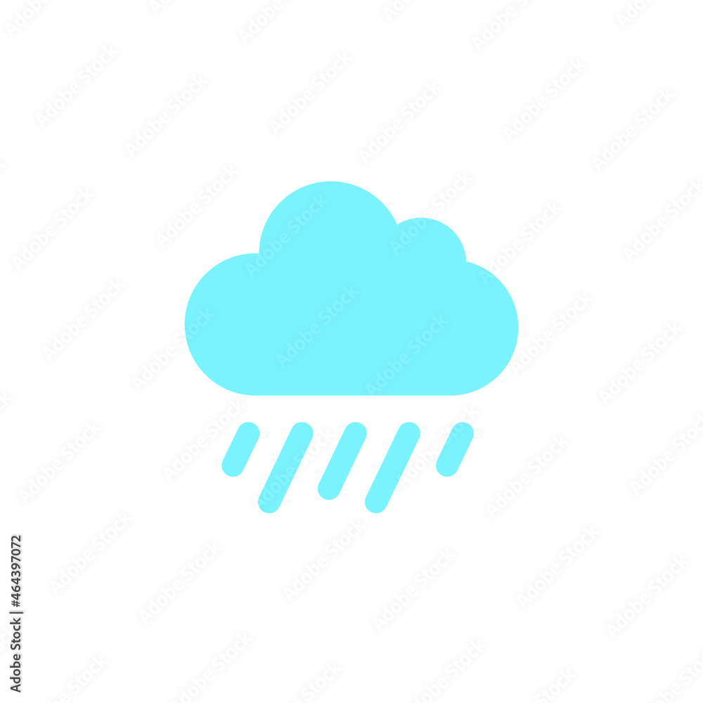 Rain cloud icon. Simple flat style. Drop water, cloudy symbol, raindrop, fall, spring, color, measure, nature, weather concept for web design. Vector illustration isolated on white background EPS 10 Rain cloud icon. Simple flat style. Drop water, cloudy symbol, raindrop, fall, spring, color, measure, nature, weather concept for web design. Vector illustration isolated on white background EPS 10