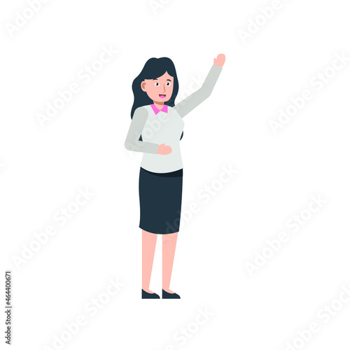 staff woman character style vector illustration design