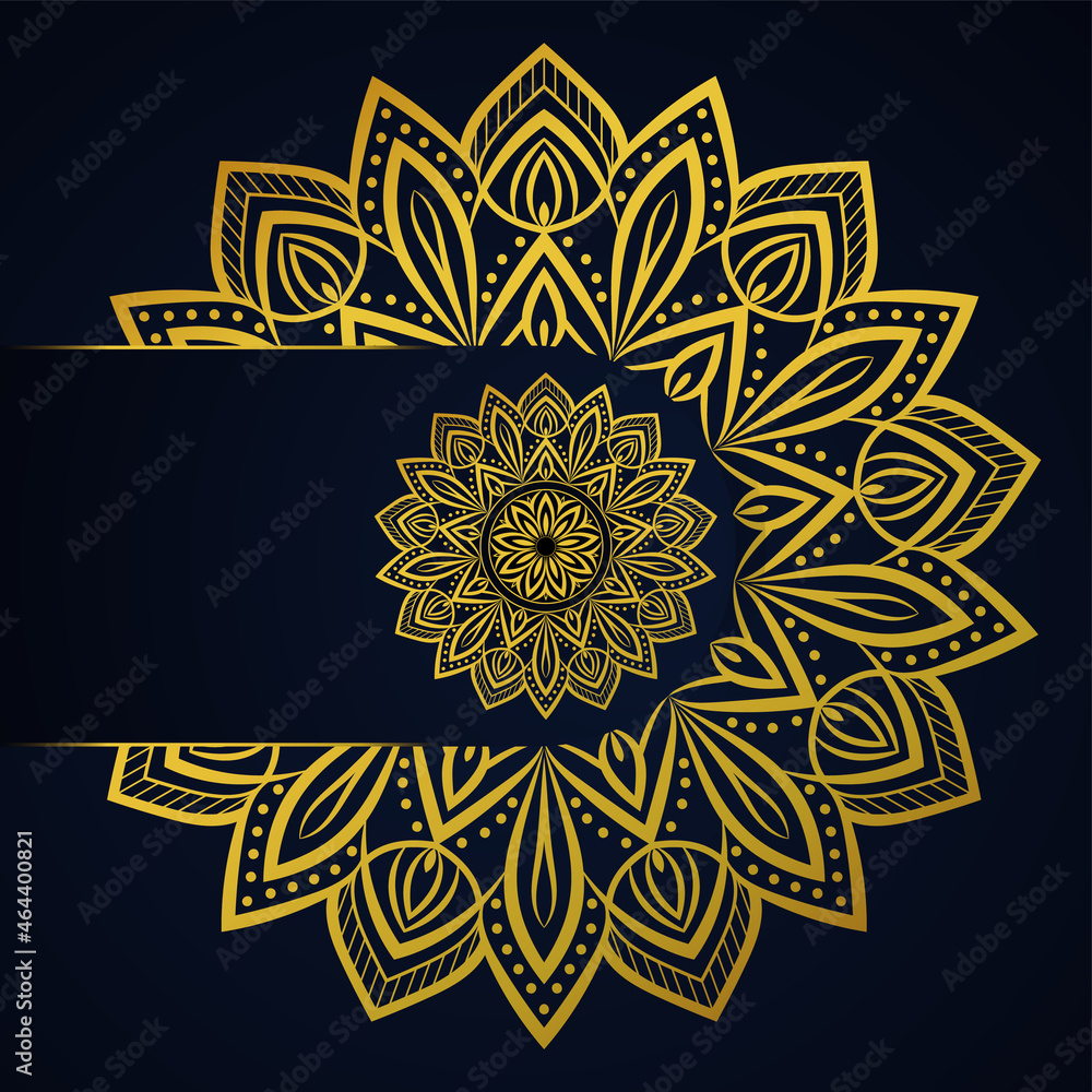 Luxury Background Mandala Design In Gold Color Free Vector
