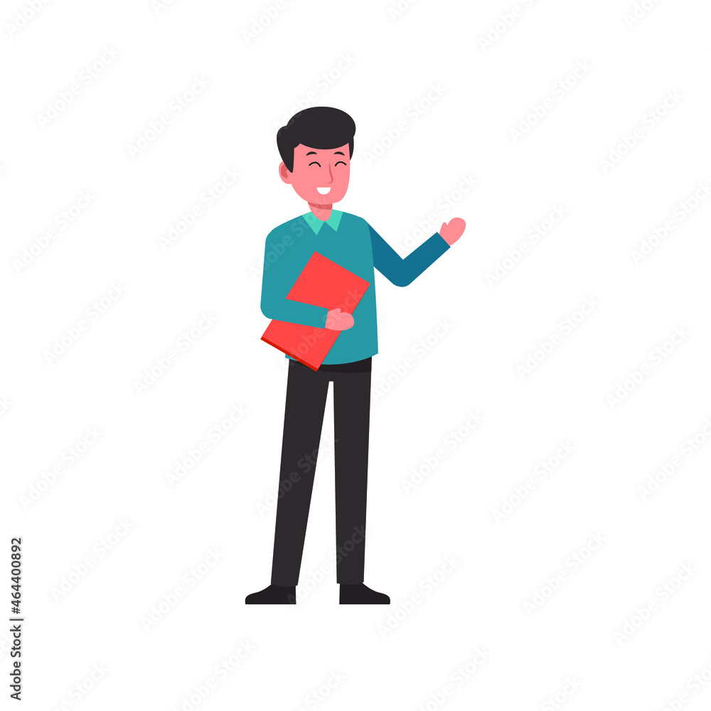 business man working character style vector illustration design