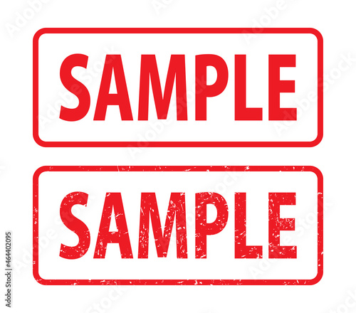 SAMPLE：ビジネススタンプ　英語の角型ゴム印