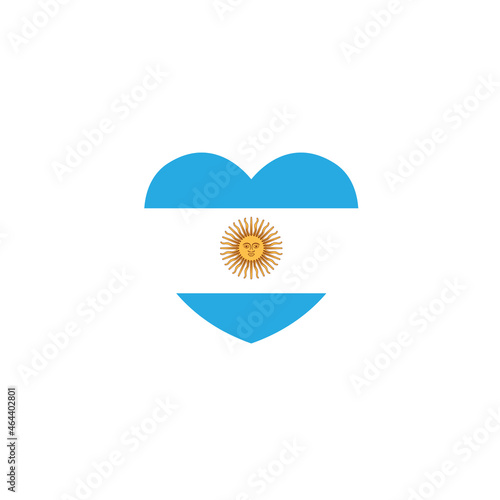 love argentina flag background vector illustration logo design