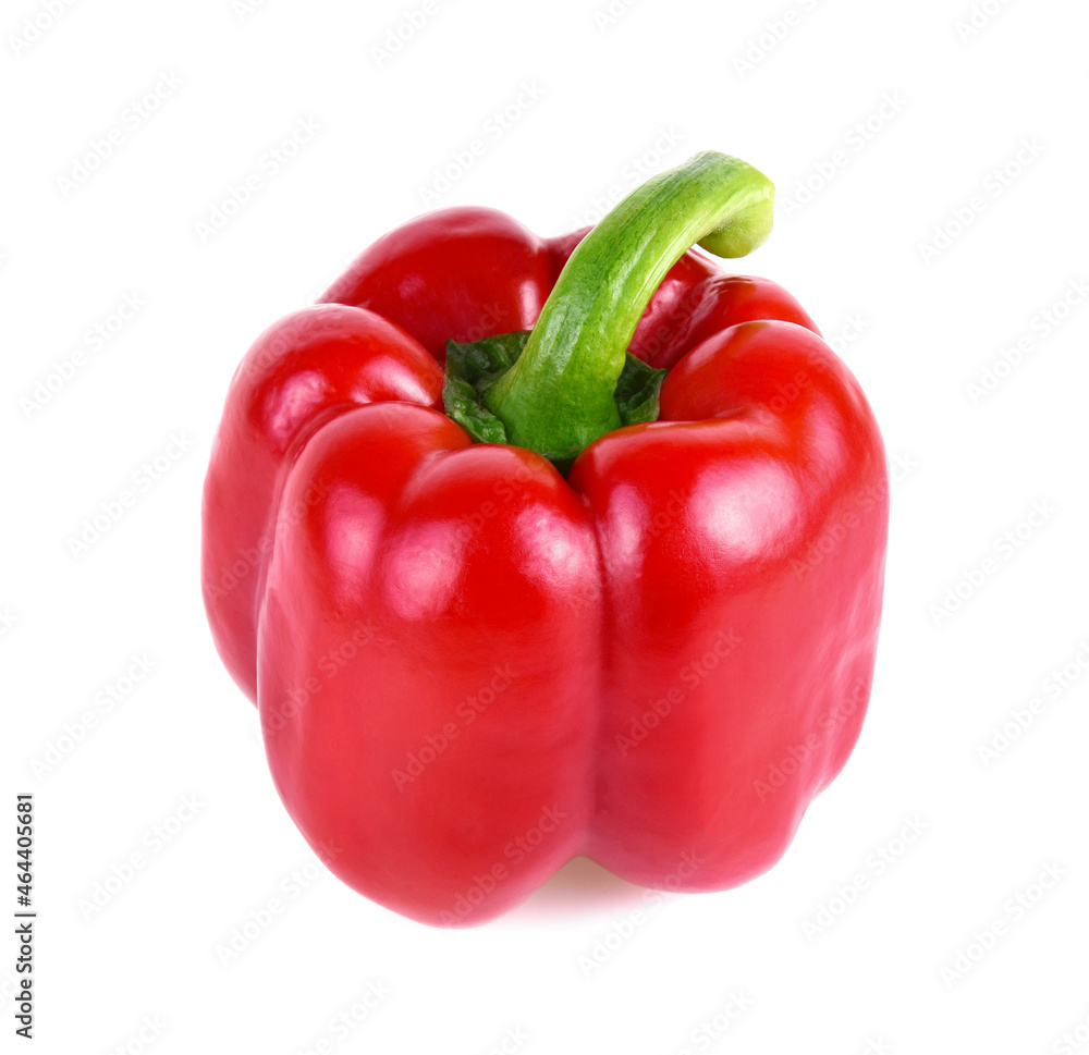 sweet red pepper, paprika, isolated on white background, clipping path