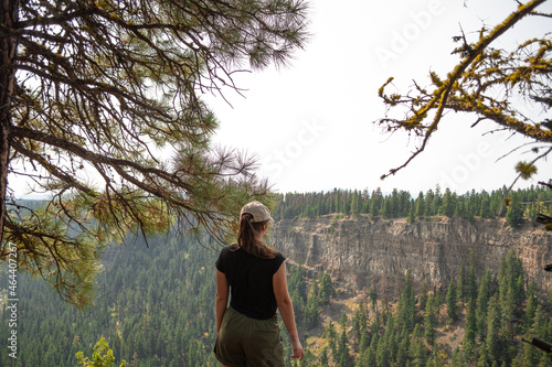 Chasm Canyon Park near Clinton BC, basalt volcanic canyon, pine forest, interesting geology