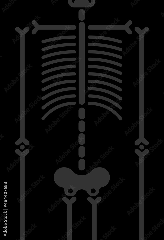 Banner Skeleton and bones for halloween party backdrop. All Hallows Eve background. Place for text