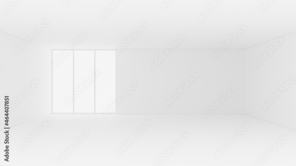 White clean empty architecture interior space room studio background wall display products minimalistic. 3d rendering. White clean empty architecture interior space room studio background wall display products minimalistic. 3d rendering.