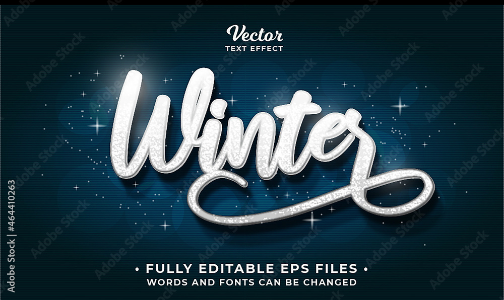 © Axelzonecreative - glittering winter text effect editable eps cc © Axelzonecreative - glittering winter text effect editable eps cc