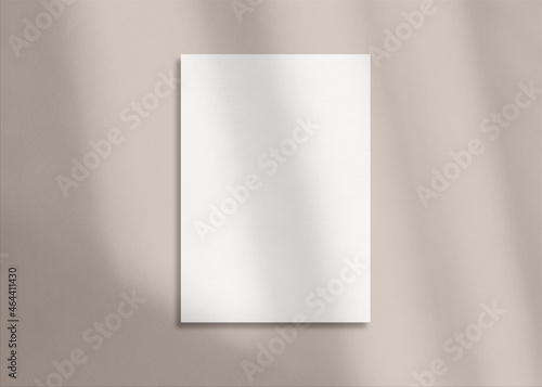 Poster Mockup with Shadow White Blank Paper Textured Paper Mock up Print Design