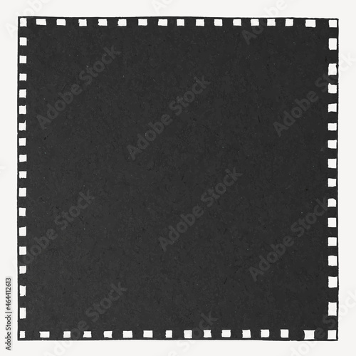 Black and white square frame vector