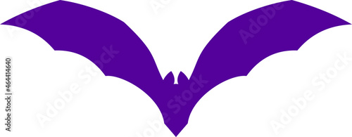 Halloween Flying bat silhouette. Flat vector illustration.