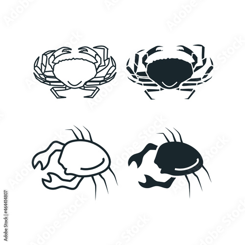 Crab Icon Stock Illustration. An illustration featuring four simple types of meat icon