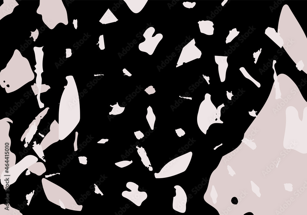 Obraz premium Terrazzo modern abstract template. Black and pink