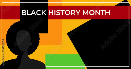 Black History Background with Silhouette of Black Women and Copy Space Area. Suitable to Palce on Content with that theme.