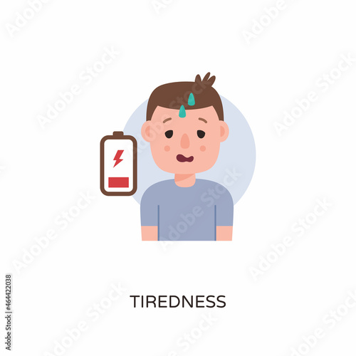 Tiredness icon in vector. Logotype