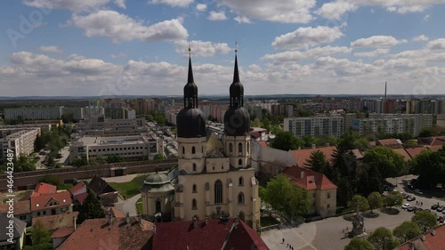 Historic part of Trnava city from above. photo