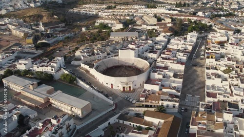 Plaza de Toros Bullring in Ayamonte, Huelva, Spain. Moorish style architecture photo