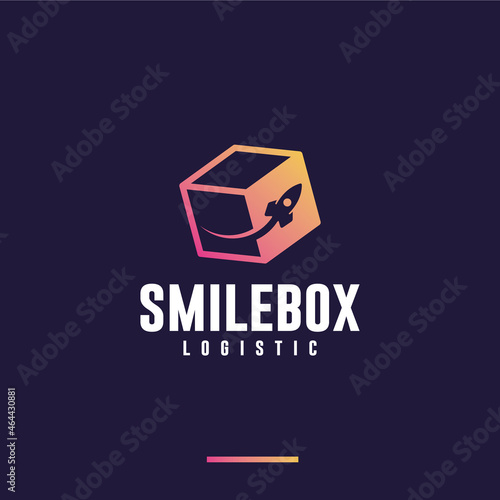 smile box , logistic ,logo design inspiration