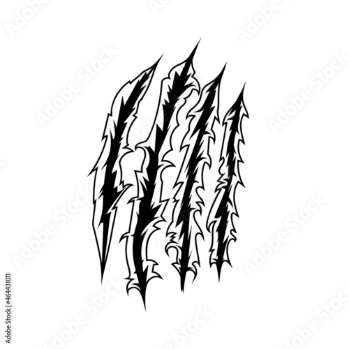 Claws scratching background. For poster, t shirt, decoration. Vector illustration