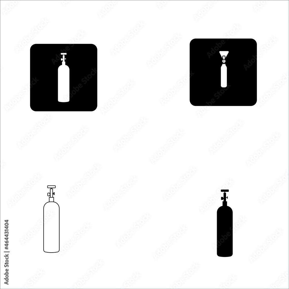 Oxygen Cylinder Icon, Oxygen Tank Icon set Oxygen Cylinder Icon, Oxygen Tank Icon set