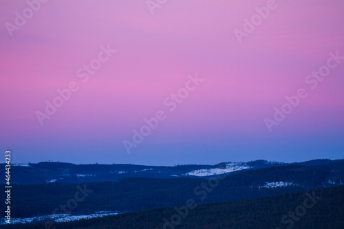 Pink sky when the sun sets