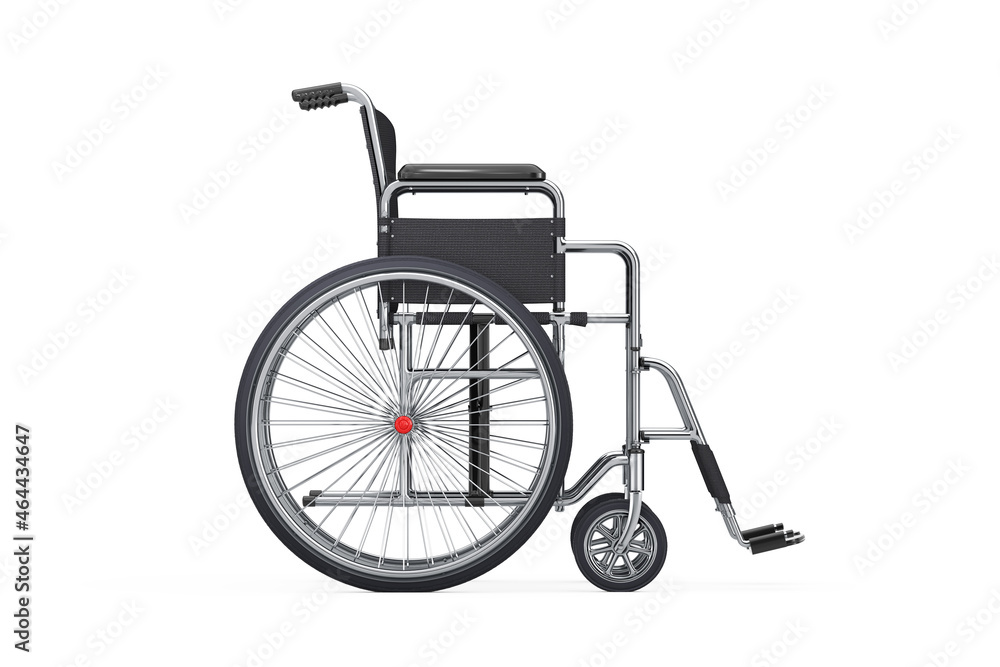 Empty Wheelchair. 3d Rendering