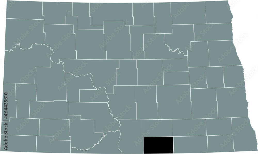 Black highlighted location map of the McIntosh County inside gray
